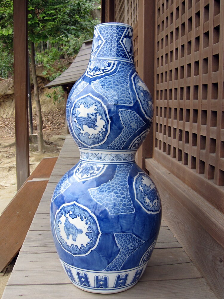 中国 清時代 在銘手描き花瓶 美術品 激安骨董品 DE1002B14-4 祖父蔵