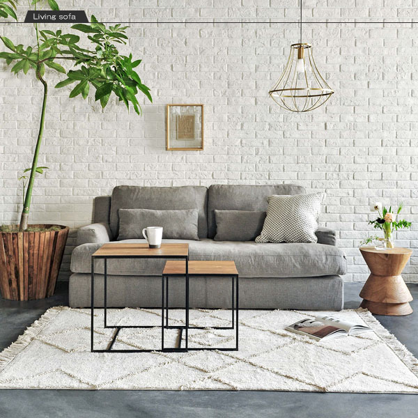 HALO 2Pファブリックソファ グレーNordic Furniture style|インテリア