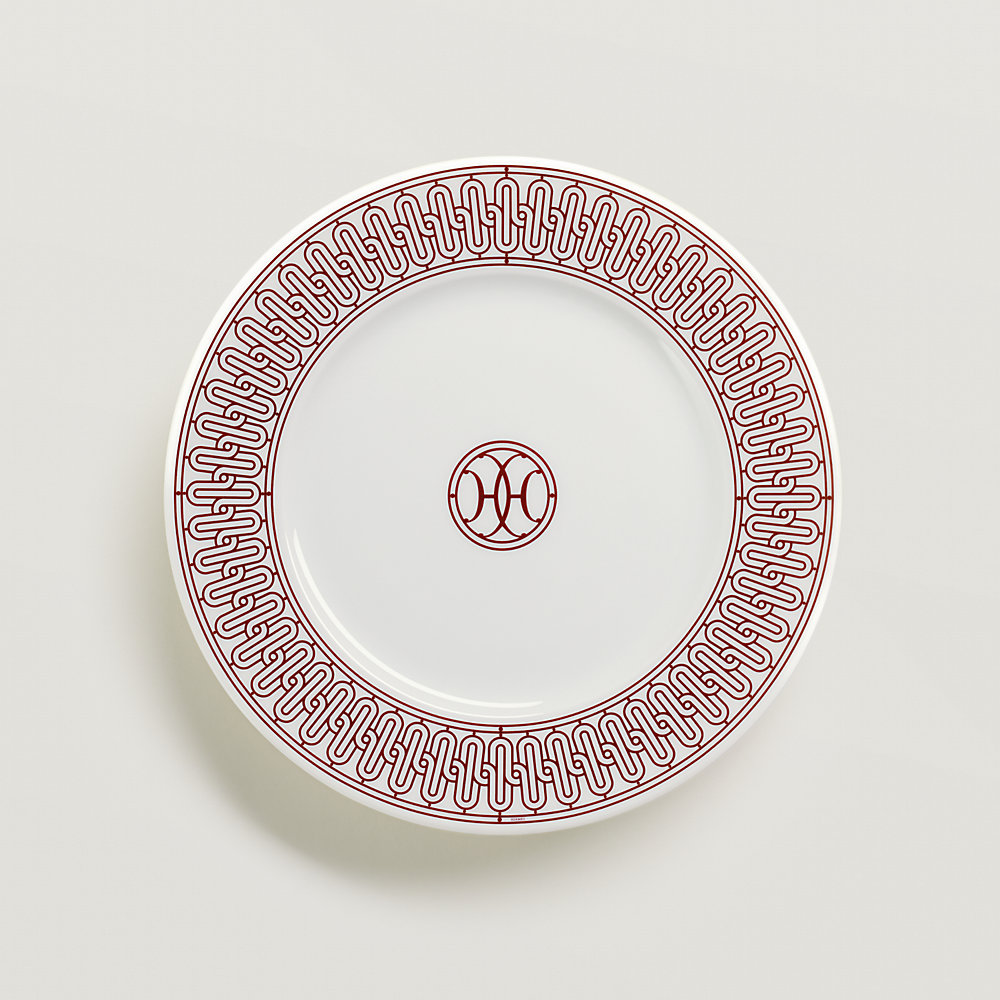 H Deco rouge dessert plate n°1 | Hermès Finland