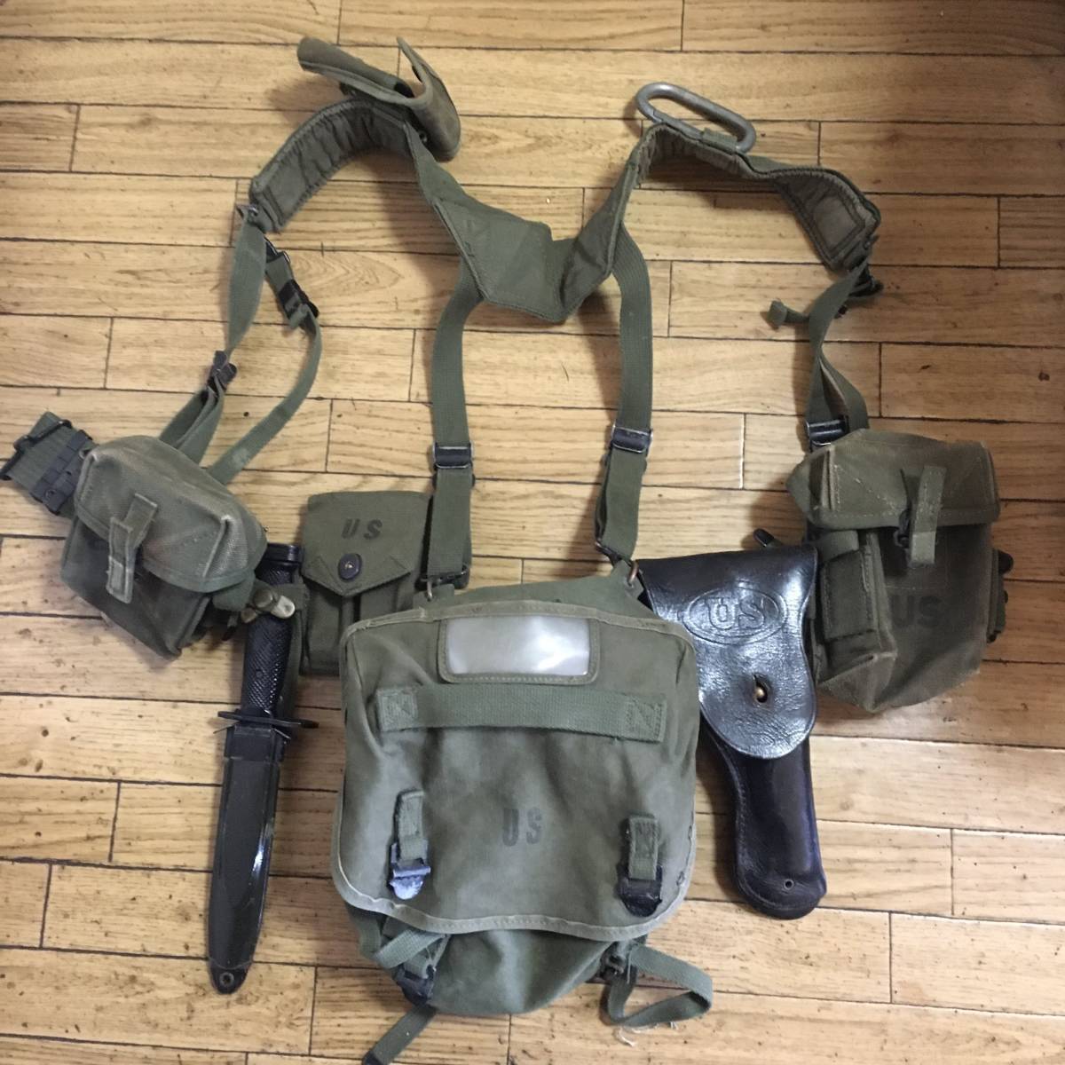 Yahoo!オークション - 実物装備品 ベトナム戦争~70年代 M1956個人装具