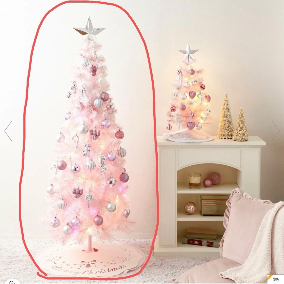 Francfranc クリスマスツリー スターターセット 150cmピンク｜Yahoo