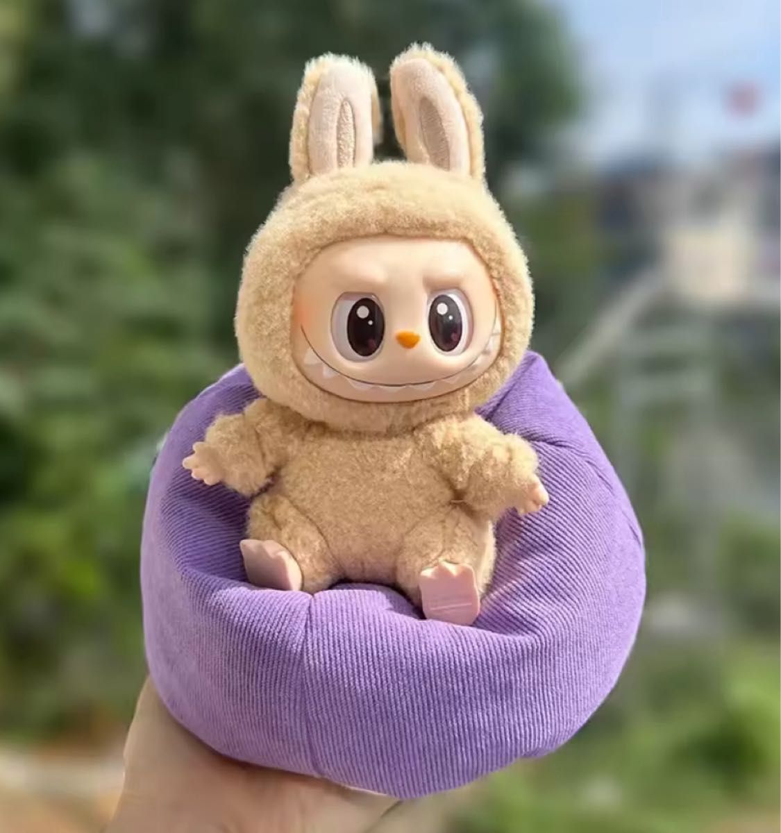 ラブブ ぬいぐるみ ソファ クッション ビーズクッション パープル