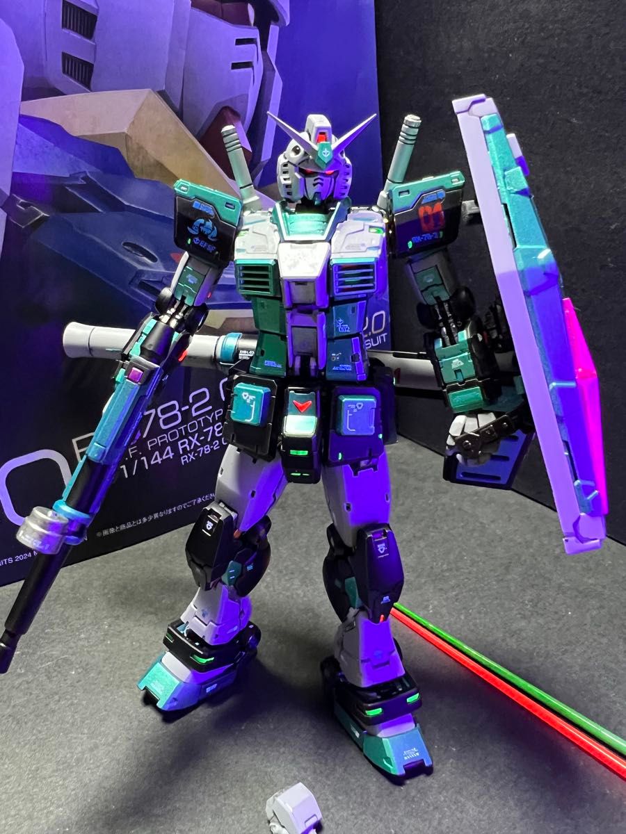 RG 1/144 RX-78-2ガンダムVer 2 0塗装完成品初音ミクカラー｜Yahoo