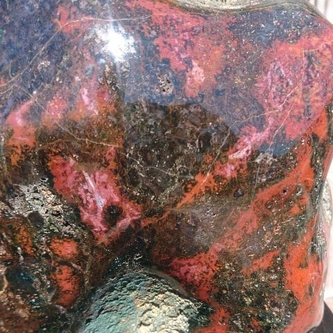 青森産錦石38.7キロ 庭石 鑑賞石 原石 宝石 オブジェ インテリア 置物