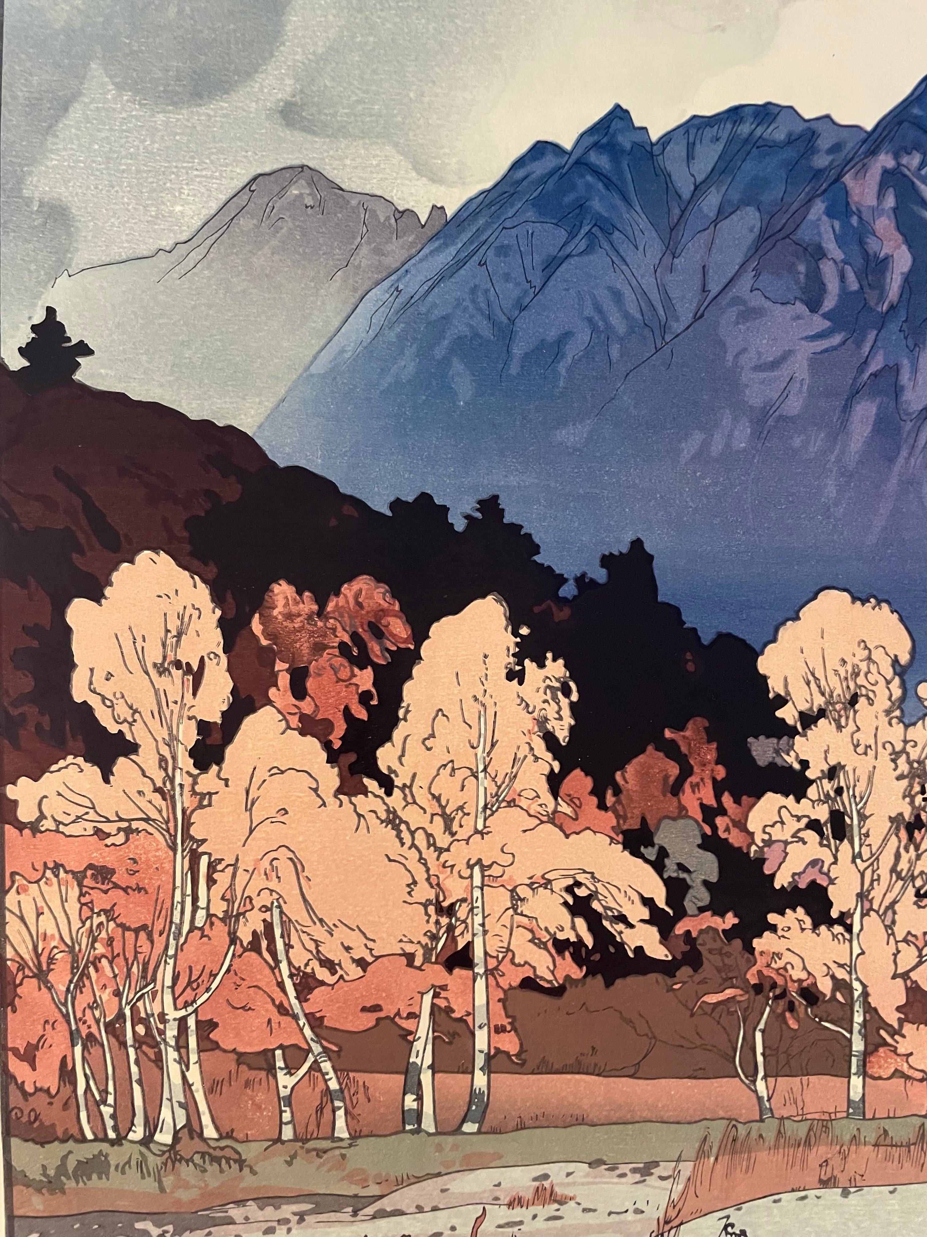 吉田 博 「雨後の穂高山」 (復刻版) | ART BASE 山田書店