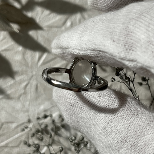 ムーンストーン 指輪 リング 天然石 フリーサイズ 月長石 04 指輪