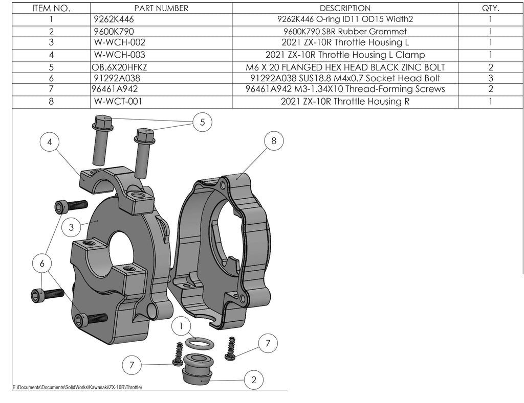 ZX-10 + ZX-4RR Throttle Tube Housing – EDR Performance