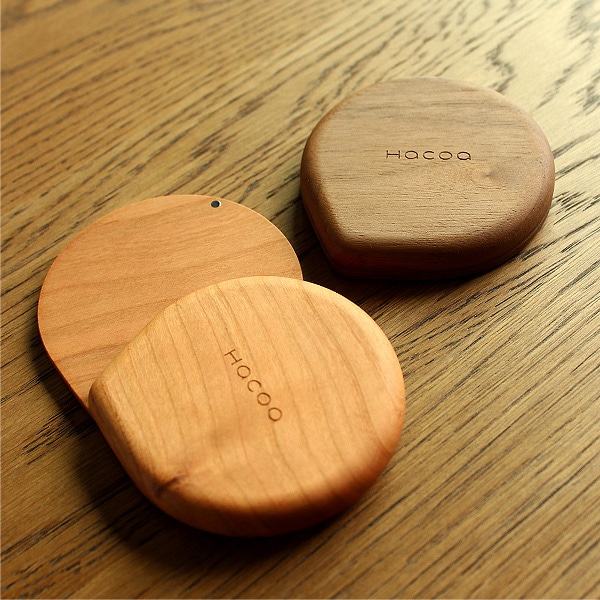 Compact Mirror」おしゃれでかわいいコンパクトな木製スライドミラー