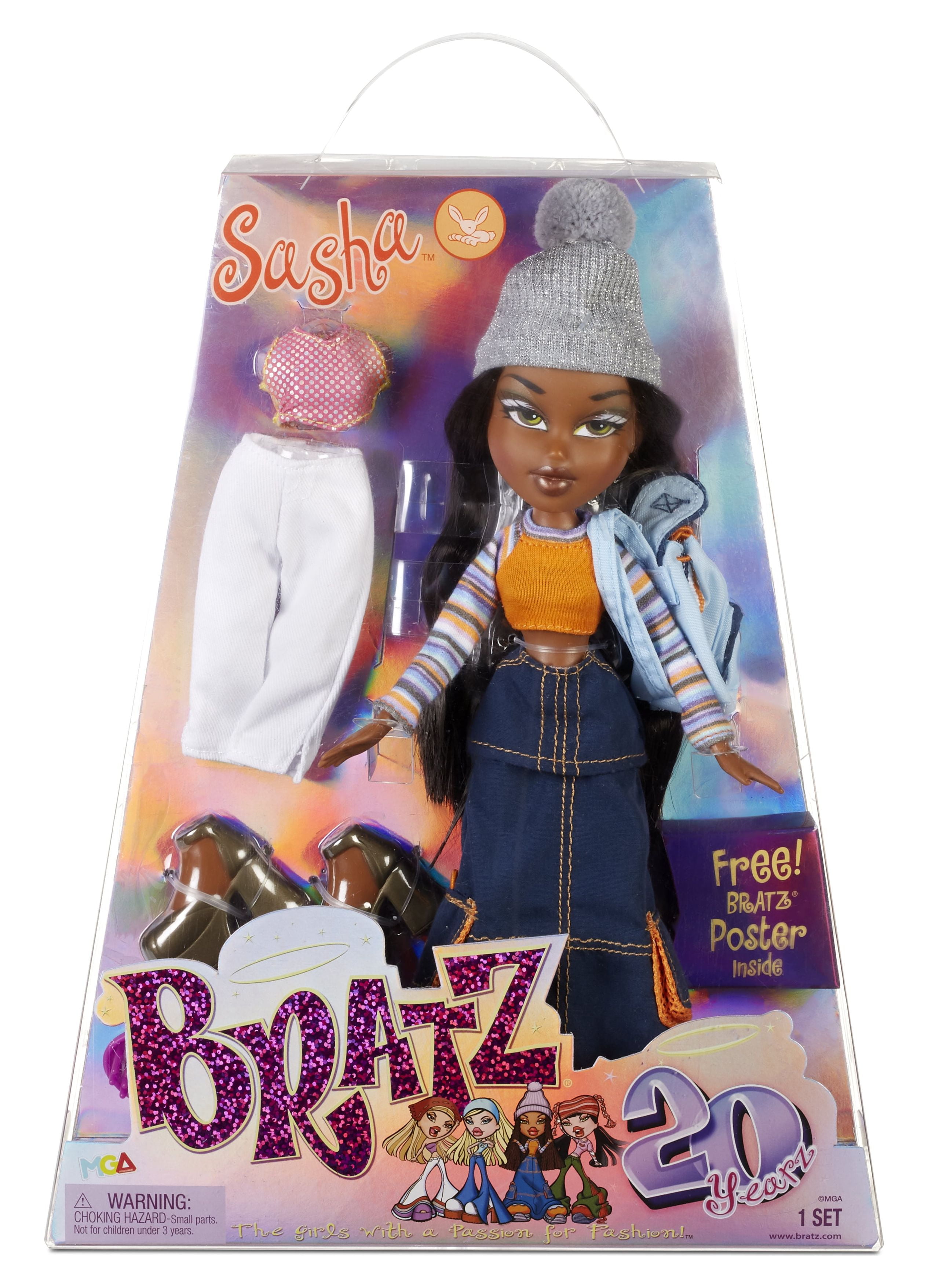 Free Shipping! Bratz 20 Yearz Special Edition Fashion Doll Sasha