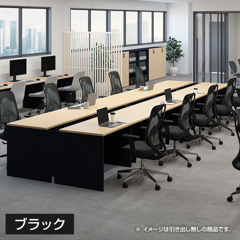 送料無料】 NFシリーズ フリーアドレスデスク 片面タイプ 引出し付き 5