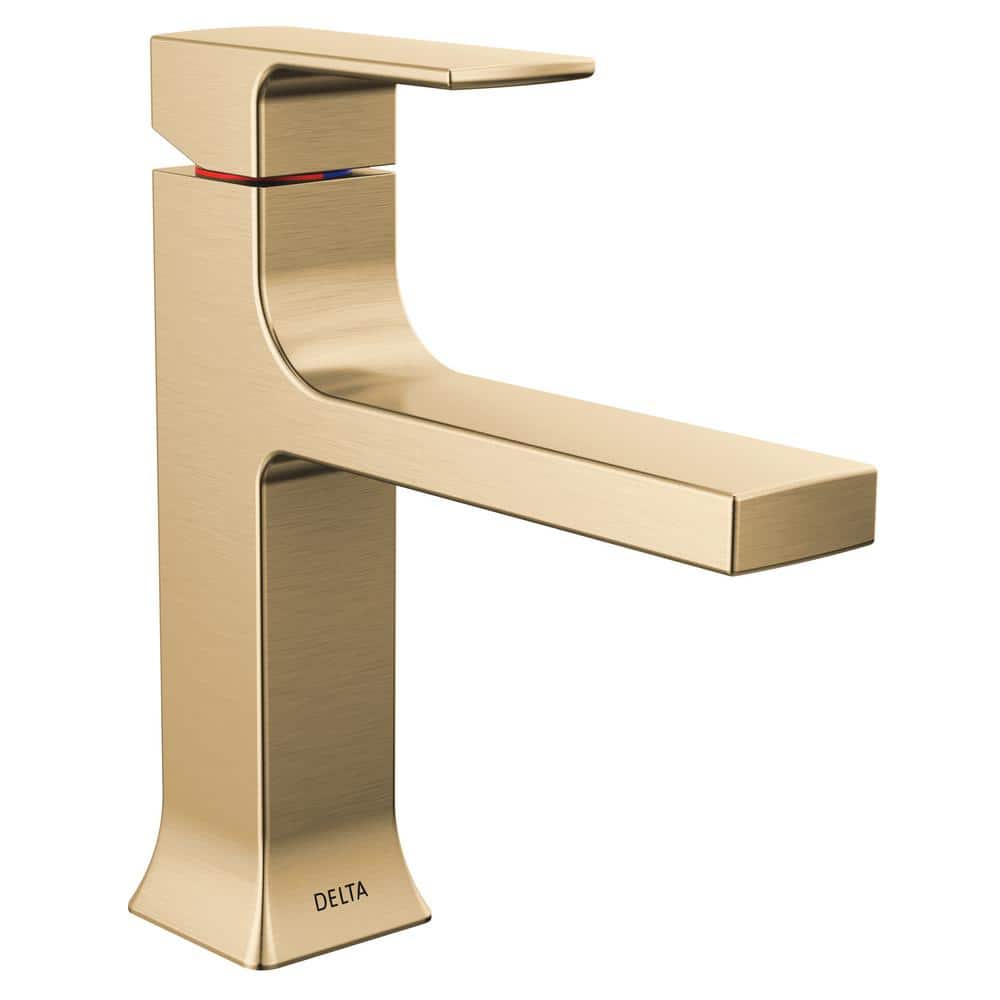 Delta Velum Gold Single Handle Single Hole Bathroom Faucet with