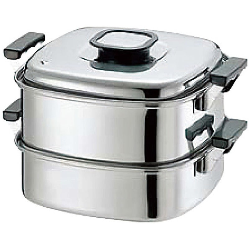 2段 27cm 270x270 PE 18-0角蒸器 神子島製作所(桃印) サイズ27cm