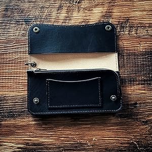 Amazon | [ASIAN ZACCA] トラッカーウォレット ロング 茶芯ブラック
