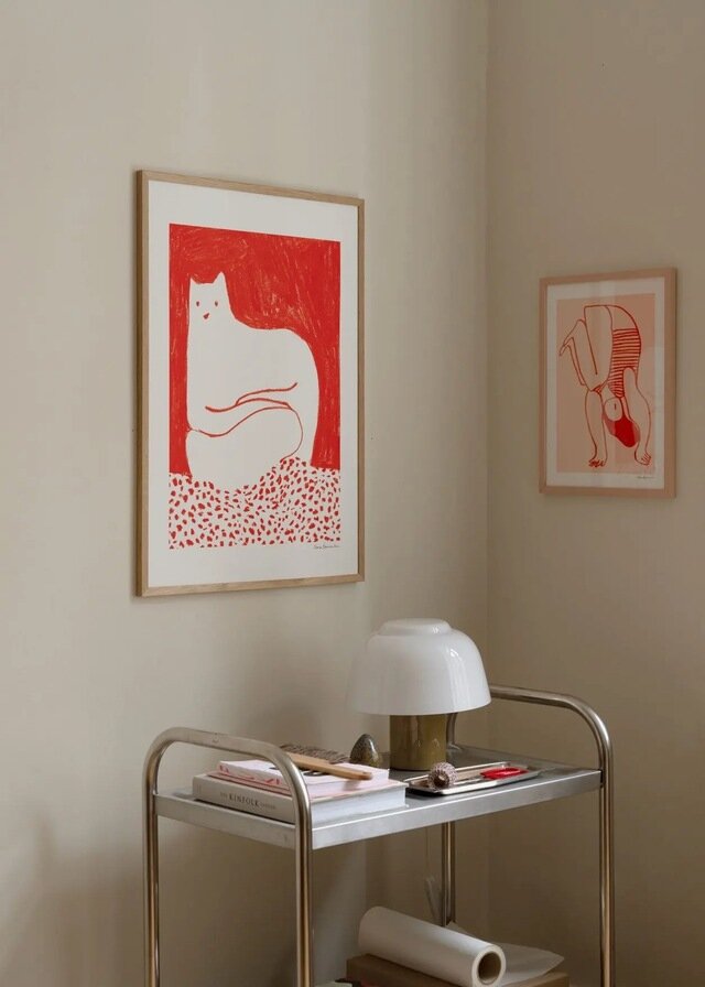 THE POSTER CLUB｜アートポスター CINZIA FRANCESCHINI／Cat in Red