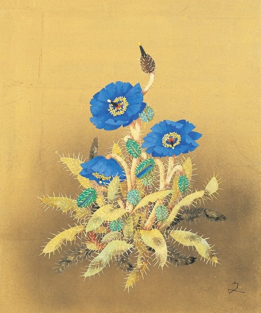 堀文子「命といふもの」描きおろし原画『秋の実り』額装｜没後5年。命