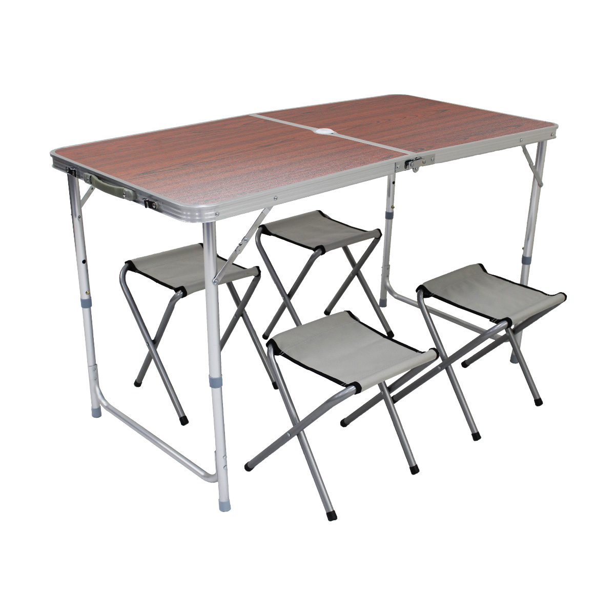 MERMONT アウトドアテーブルセット イス4脚 折りたたみ 120×60cm 高さ3