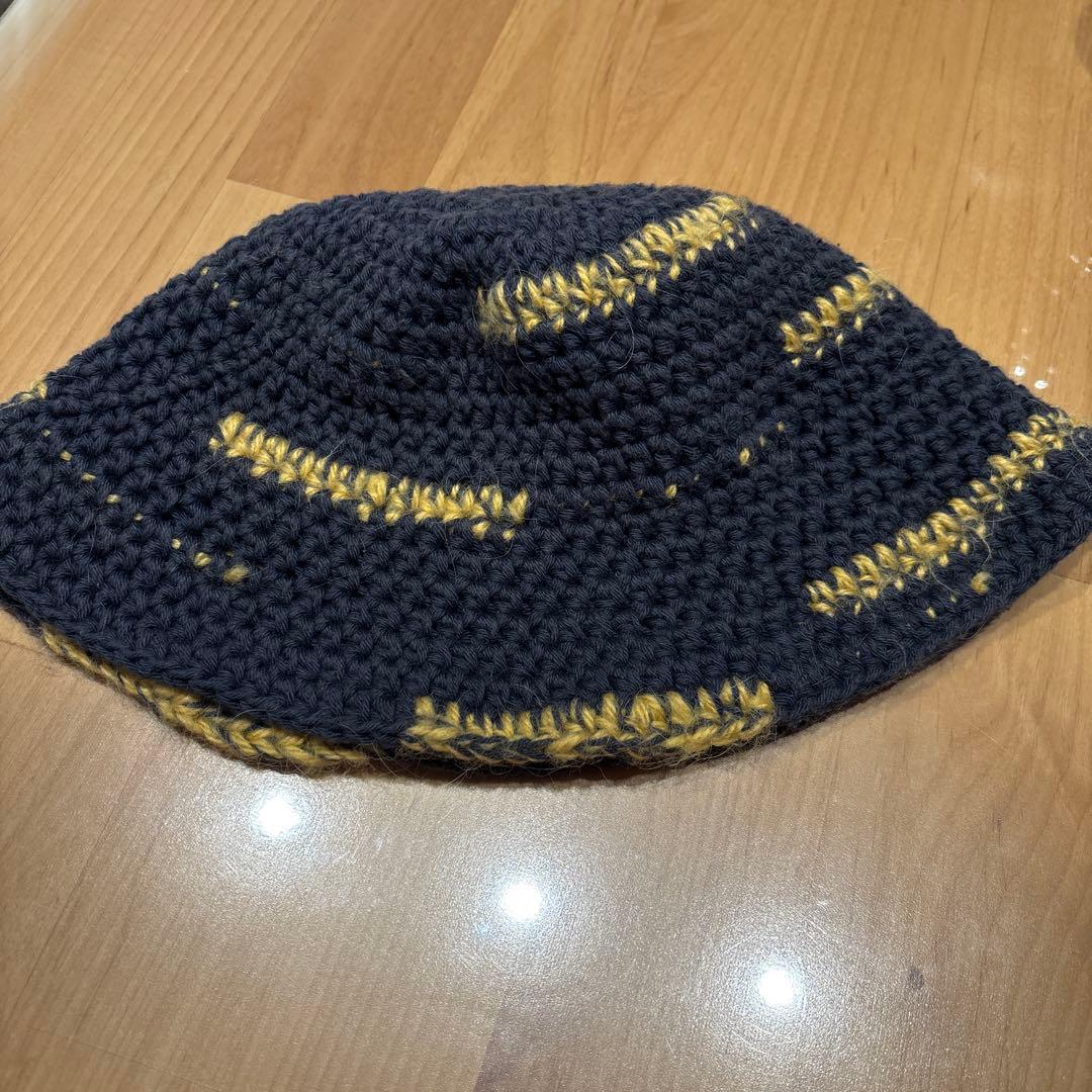 クラッシャーハット　古着　90s 90s USA製 クラッシャーハット ウール 霜降りグレー ヴィンテージ