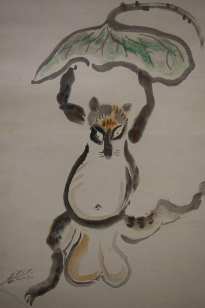 真作/岩崎巴人/狸図/布袋屋掛軸HI-567 柴田是真 月下布袋図｜古美術・掛け軸の販売・買取・鑑定-松本松栄堂