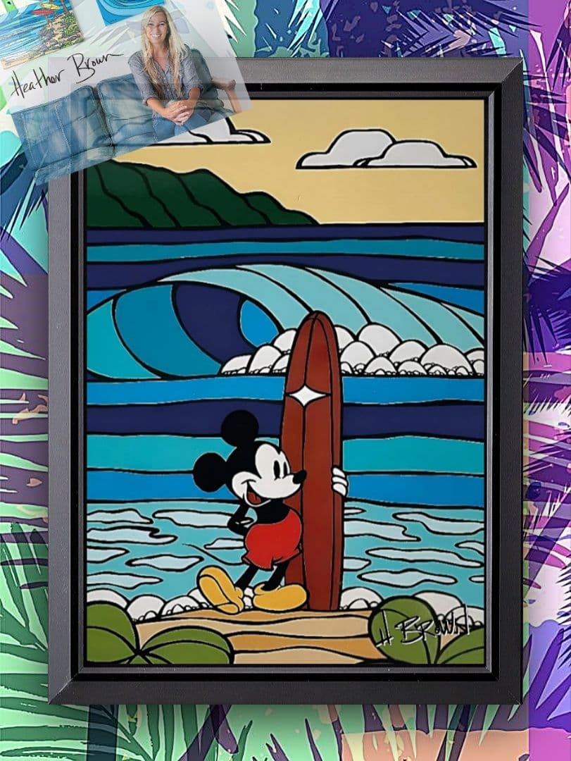 ヘザーブラウン・サーフミッキー【A4サイズ写真ポスターフレーム付き５点セット】 ヘザーブラウン・サーフミッキー【A4サイズ写真ポスターフレーム付き5