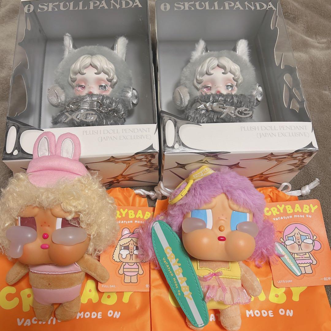 スカルパンダ XG crybaby バケーション 4点セット 🐺♥ #popmart #skullpanda #xg #xgskullpanda #スカルパンダ