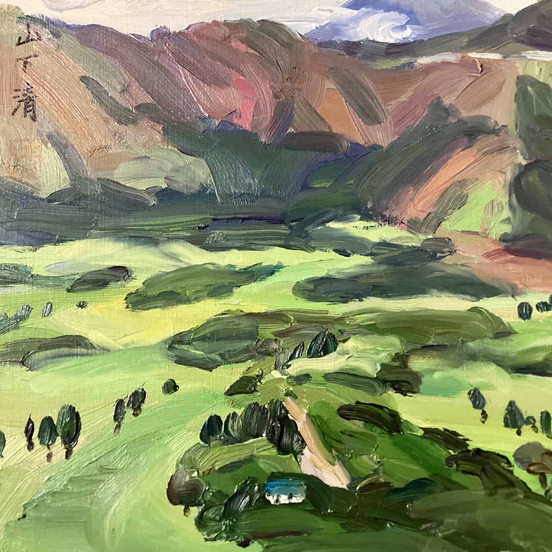 山下清　油彩画　【風景画　】　肉筆キャンバスのみ寄贈品　模写　　一点物 Yahoo!オークション -「山下清」(油彩) (絵画)の落札相場・落札価格