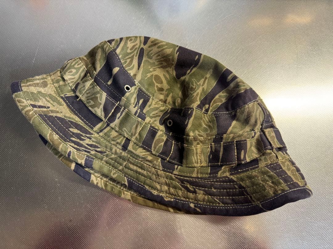 MASHタイガーストライプハット ナム戦 m16a1 m60 海兵隊 米軍実物装備コレクション紹介byビッキー:タイガーストライプパターン