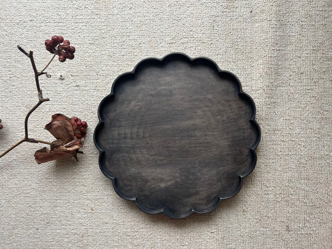 Svale Furniture /三木達也さん 花雲盆 カエデ鉄染 svale furniture/三木達也 花雲盆Φ315 svf‐111 | sval